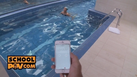 Its POV - Sexy swimming behaviour - Anna Rose seduces her coach