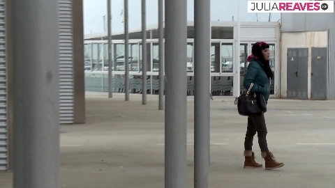 Hot bitch rides a massive cock while sucking another in threesome - Julia Reaves