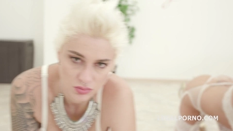 Outnumbered both ways Part 1 with Tina Kay / Mila Milan / Lara De Santis 2on3 Domination / Big Toys / Balls Deep Anal GIO647 in HD