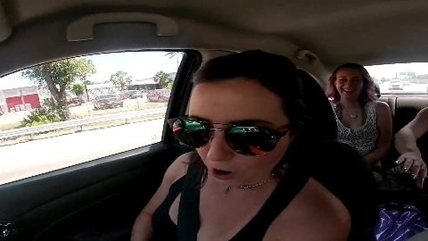 Taking My Married Exhibitionist Friends For A Ride To Flash In Public - Helena Price