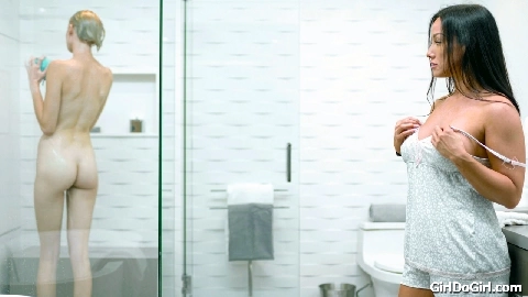 Im sharing a shower with my stepmoms gf