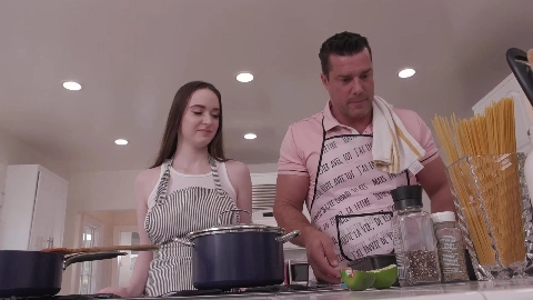 Cute Teen Brunette Gets Fucked In The Ass By Stepdad - Hazel Moore