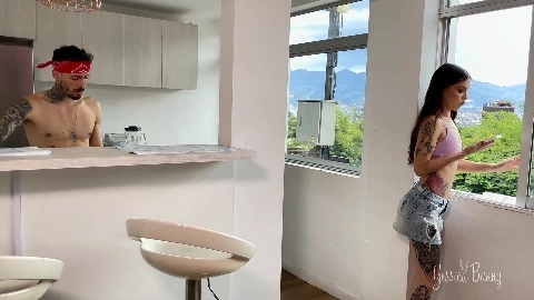 I give my stepbrother my asshole without the family knowing about it - Yessica Bunny