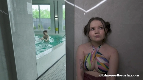 Steamy Sauna Part 3of4 - Mia Murkovski, Olivia Trunk, Alice Xo, Rebecca Nikson & Ashly Rabbit