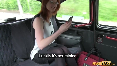 Fine Redhead Gets Cabbie's Hard Dick All Up In Her Pussy - Faketaxi