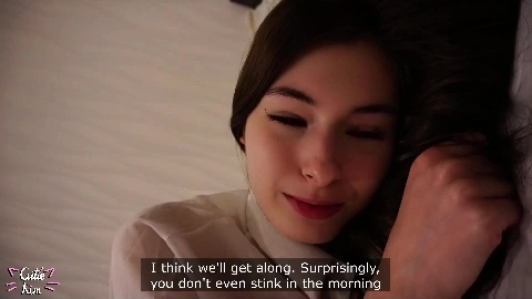 Schoolgirl saw a big cock and cum after 3 minutes of meeting. - Cutie Kim