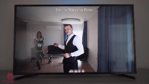 Hot call cleaning lady knows how to make footjob and lick client's ass - Maryana Rose