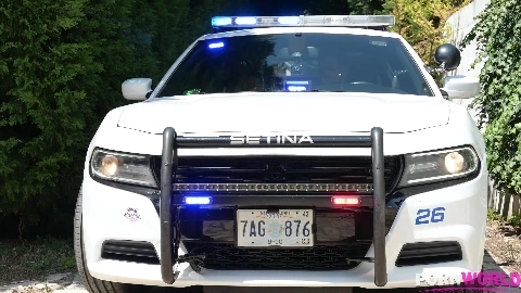 Slutty Policewoman Cherry Kiss Has Three Holes Stuffed