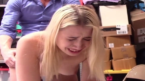 Teen thief fucked in front of stepmom