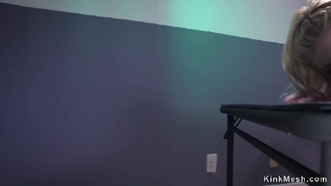 Blonde lesbian gaped and anal fucked