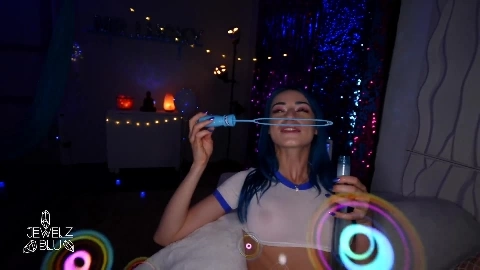 Slutty Blue Haired Babe Gets Fucked Pov - Jewelz Blu