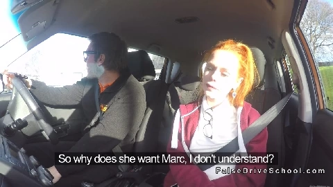 Pale phat ass redhead fucks instructor