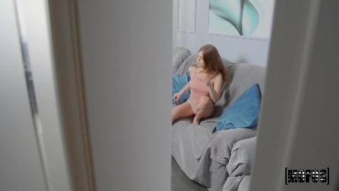 Petite Angel Gets Caught By Roomate - Little Angel