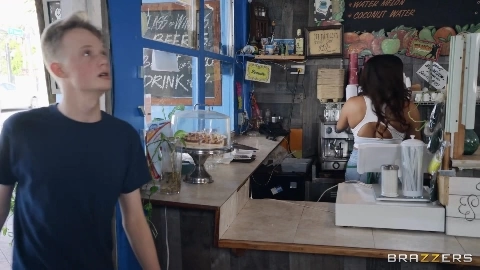 Ashlyn Peaks Big Titty Barista - BabyGotBoobs