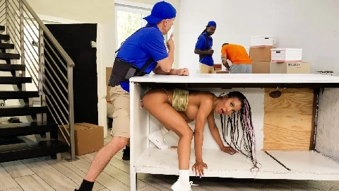 Demi Sutra- Annoyed Girlfriend Fucks The Moving Guy