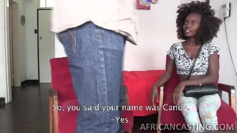 Desperate black beauty lets producer fuck her ass