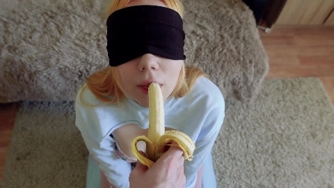 Cheated Silly Step Sister in blindfolded game, but I think she liked it - Estie Kay