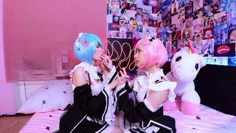 Rem and Ram fuck holes short - Yukki Amey