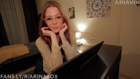 Music is fun when a student has no panties ｜ piano lessons ｜ SEX with Teacher ｜ cum on face - Arina Fox