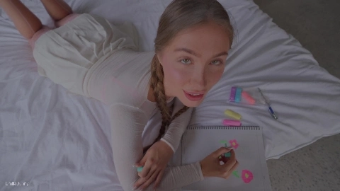 STEPSISTER makes her FIRST BLOWJOB - Emilia Bunny