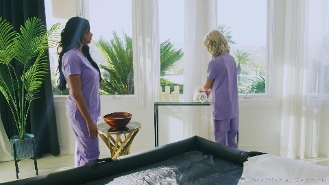 Anissa Kate Emma Rosie VERY Hands-On Training - NuruMassage