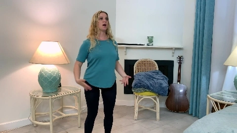 Stepson Helps Stepmom Make An Exercise Video - Erin Electra