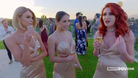 MorePOV - Abella Danger Emma Hix And Lacy Lennon - Three Horny Bridesmaids