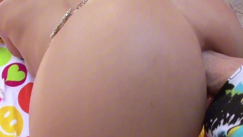 Woman faces painful and pleasurable test, receiving an anal blowout