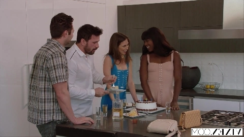 A passionate ménage-à-trois unfolded involving Riley Reid, Ana Foxxx, and her boyfriend.