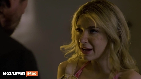 The young stepdaughter, Demi Hawks, has an interest in coupling with her stepfather's large phallus following the after-party.