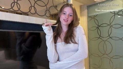 Step-sister, can I Fuck you like in this Video¿ all my Cock is in your Ovulation - Kuporovaa Krupa