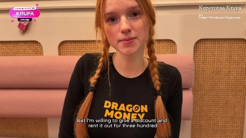 A Young Red-haired Farm Girl came to a Big City for Knowledge, but got Rough Sex and Cum in her Mouth - Kuporovaa Krupa