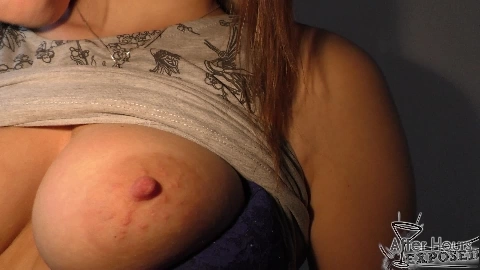 Hot as Fuck Becky Berry Peeing Then Risky Blowjob on Ap